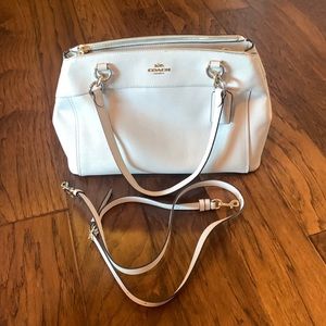 Coach Cream Purse w Gold Accents
